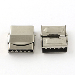Smooth Surface 201 Stainless Steel Watch Band Clasps, Stainless Steel Color, 25x21x8mm, Hole: 18x4mm(STAS-R063-83)