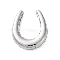 Non-Tarnish 304 Stainless Steel Pendants, Horseshoe Charm, Stainless Steel Color, 16x14x3mm, Hole: 1.5mm(STAS-G338-17P)