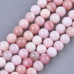 Natural Pink Opal Beads Strands, Round, 8~9mm, Hole: 1mm, about 23~25pcs/strand, 7.6 inch(G-S333-8mm-017)