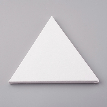 Triangle Shape Blank Canvas, Cotton Covered Wood Primed Framed, for Painting Drawing, White, 17x20x1.6cm