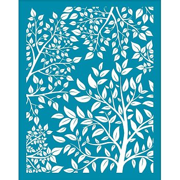 Silk Screen Printing Stencil, for Painting on Wood, DIY Decoration T-Shirt Fabric, Branch Pattern, 100x127mm