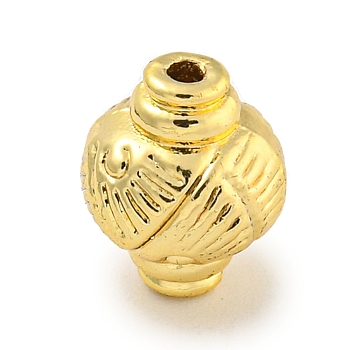 Brass Beads, Lantern, Real 18K Gold Plated, 11x9mm, Hole: 1.4mm