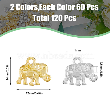 120pièces 2 couleurs de breloques en alliage métallique(FIND-DC0004-55)-2