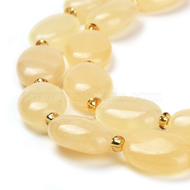 Natural Yellow Jade Beads Strands(G-H005-A05-02)-4