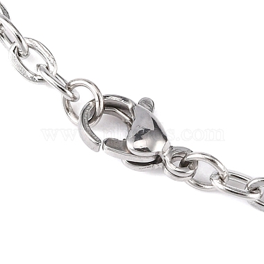 Классический простой 304 из нержавеющей стали мужские женские цепочки ожерелья(STAS-P045-03P)-2