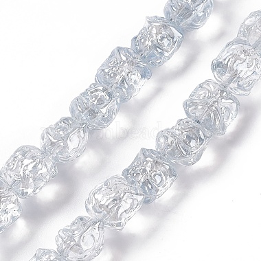 Light Steel Blue Lion Glass Beads