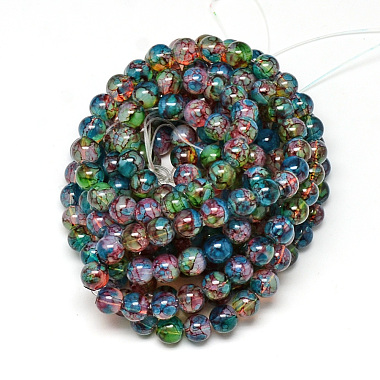 perles de verre peintes au four(X-DGLA-Q023-8mm-DB70)-3