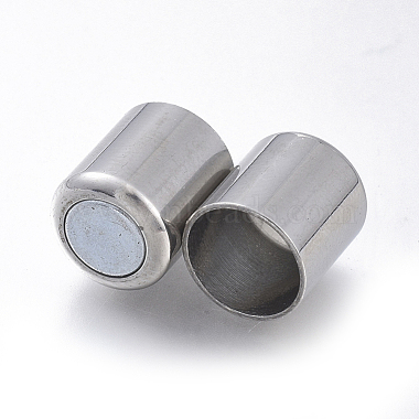 304 Stainless Steel Magnetic Clasps with Glue-in Ends(STAS-D242-07P)-2
