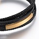 Braided Microfiber PU Leather Cord Multi-strand Bracelets(BJEW-K206-H-01G)-2