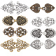 8 Sets 4 Style Alloy Hook Button and Alloy Interlocking Clasps(BUTT-GF0001-04)-1