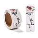Flower Pattern Paper Gift Tag Stickers(DIY-C011-02A)-1