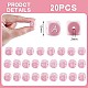 20Pcs Pink Cube Letter Silicone Beads 12x12x12mm Square Dice Alphabet Beads with 2mm Hole Spacer Loose Letter Beads for Bracelet Necklace Jewelry Making(JX435V)-2