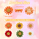 6Pcs 6 Color 3D Daisy Enamel Pins(JEWB-WH0029-28G)-2