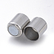 304 Stainless Steel Magnetic Clasps with Glue-in Ends(STAS-D242-07P)-2