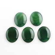 Natural Green Agate Gemstone Cabochons, Oval, 40x30x6~9mm(G-R270-14)
