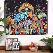 Black Light Mushroom Eyeball Wall Tapestry, Vibrant Fantasy Plant Tapestry, for Party Wall, Bedroom, Living Room, Colorful, 51.2"x59.1"(150x130cm)(JX151B)