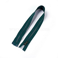 Garment Accessories, Nylon and Resin Zipper, with Alloy Zipper Puller, Zip-fastener Components, Teal, 57.5x3.3cm(FIND-WH0031-B-12)