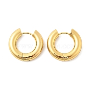 Tarnish Resistant 202 Stainless Steel Huggie Hoop Earrings, Hypoallergenic Earrings, with 316 Surgical Stainless Steel Pin, Ring, Golden, 4 Gauge, 21.5x22.5x5mm, Pin: 1mm(EJEW-O087-08H-G)