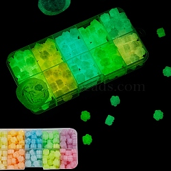 Luminous Sealing Wax Particles, for Retro Seal Stamp, Cat Paw Print, Colorful, 9x9mm(PW-WG22860-11)
