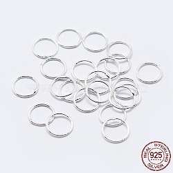 925 Sterling Silver Round Rings, Soldered Jump Rings, Closed Jump Rings, Silver, 19 Gauge, 5x0.9mm, Inner Diameter: 3mm(STER-F036-03S-0.9x5)