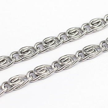 304 Stainless Steel Lumachina Chains, Soldered, Stainless Steel Color, 11x4.5x1mm
