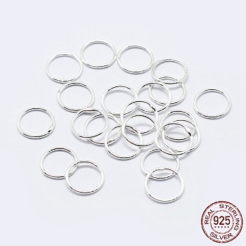 925 Sterling Silver Round Rings, Soldered Jump Rings, Closed Jump Rings, Silver, 19 Gauge, 5x0.9mm, Inner Diameter: 3mm