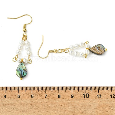 Paua Shell Dangle Earrings(EJEW-JE07179)-6