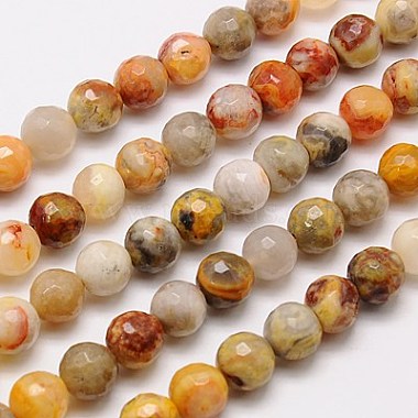 8mm Mixed Color Round Crazy Agate Beads