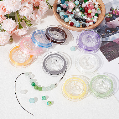 10 Rolls 10 Colors Flat Elastic Crystal String(EW-BBC0001-01)-4