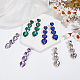 4 Pairs 4 Colors Glass Heart Dangle Stud Earrings(EJEW-AN0004-56)-7