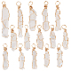 15Pcs Natural Quartz Crystal Pendants(PALLOY-AB00134)-1