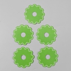 Paper Wine Glass Charms, Blank Goblet Marker, Flower, Lime, 67x0.3mm, Inner Diameter: 15mm(DIY-WH0899-772C-04)