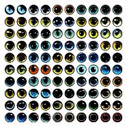 Craft Glass Doll Eyes, Stuffed Toy Eyes, Half Round, Mixed Color, 10mm, about 100pcs/bag(DOLL-PW0001-067-C09)