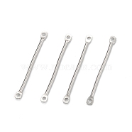 304 Stainless Steel Link Connectors, Rectangle, Stainless Steel Color, 25x2x1mm, Hole: 1.2mm(STAS-Z034-14B-P)