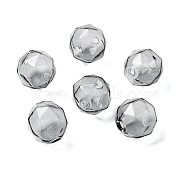 Transparent Glass Beads, Faceted, Round, Dark Gray, 14x13.5x14mm, Hole: 1.6mm(GLAA-A041-01A-04)