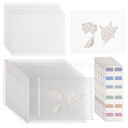 16Pcs PP Plastic Envelope, 1 Bag Morandi Color Paper Index Tabs, Label Stickers, 16Pcs PET Blank Drawing Painting Stencils, Rectangle, Mixed Color(STIC-GL0001-08)