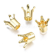 Rack Plating Alloy Beads, Cadmium Free & Lead Free, Crown, Light Gold, 12x12.5x12mm, Hole: 1.5mm(PALLOY-T077-152B-LG-RS)