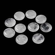 Natural Quartz Crystal Flat Round Palm Stones, Crystal Pocket Stone for Reiki Balancing Meditation Home Decoration, 18~18.5x6.4~6.8mm(G-M416-10F)
