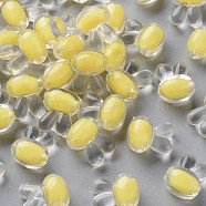 Transparent Acrylic Beads, Bead in Bead, Rabbit, Yellow, 15.5x12x9.5mm, Hole: 2mm, about 480pcs/500g(TACR-S152-05A-SS2105)