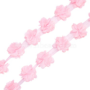 WADORN 1 Bundle Polyester Lace Trim, Flower Ball Trim, Clothing Accessories, Pearl Pink, 2 inch(50mm), about 10 yards/bundle(DIY-WR0003-88A)