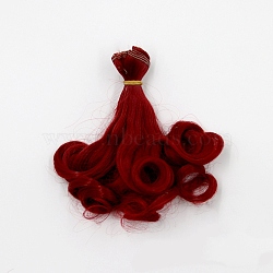 High Temperature Fiber Long Pear Perm Hairstyle Doll Wig Hair, for DIY Girl BJD Makings Accessories, Dark Red, 5.91~39.37 inch(15~100cm)(DOLL-PW0001-027-22)