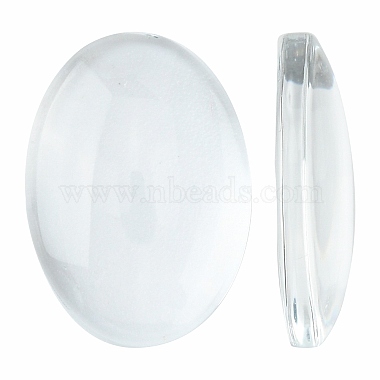 18mm Clear Oval Glass Cabochons