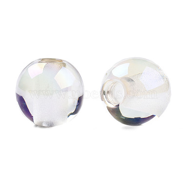 Clear Round Resin European Beads