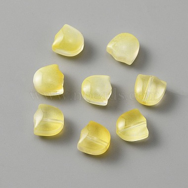 Lemon Chiffon Flower Lampwork Beads