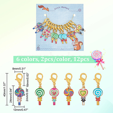 Lollipop Pendant Stitch Markers(HJEW-AB00395)-2