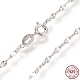 Rhodium Plated 925 Sterling Silver Link Chain Necklaces(STER-L059-09P)-1