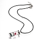 Glass Wishing Bottle Leather Cord Pendant Necklaces(NJEW-Z009-A08)-3