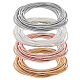 60Pcs 4 Colors Steel Round Snake Chain Stretch Bracelets Set(TWIR-BC0001-41)-1