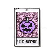 Halloween Acrylic Pendants, Tarot, Pumpkin, 41x26.5x2.5mm, Hole: 2mm(SACR-E011-04B)