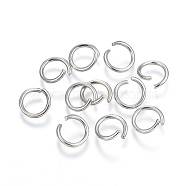 304 Stainless Steel Jump Rings, Open Jump Rings, Stainless Steel Color, 10x1.4mm, Inner Diameter: 7mm(STAS-F110-01P)
